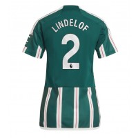 Manchester United Victor Lindelof #2 Auswärtstrikot Frauen 2023-24 Kurzarm